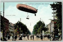 W1000 Berlin Mitte Der lenkbare Luftballon über Berlin , Wettersäule Zeppelin 1908