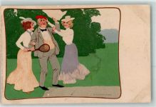 Serie 1039 Lawn sign B. Wennerberg Tennis Gebrauchsspuren