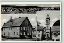 36369 W6425 Engelrod - Gasthaus zur Post Emailleschild Bluna Pfarrkirche