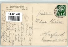 32257 W4980 Bünde - Gasthaus zum Bahnhof Emailleschild Herforder Export