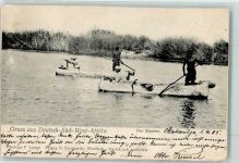 Okahandja 1905 - Der Kunene Soldaten im Einbaum AK
