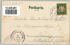 94447 W8350 Plattling 1899 Lithographie Gruss aus - Bahnhof mit Eisenbahn AK