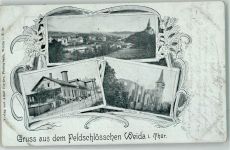 07570 O6518 Weida , Thür 1899 - Ruine Wiedenkirche Gasthaus Feldschlöschen