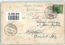 39387 O3230 Oschersleben 1900 Gebrauchsspuren Kriegerdenkmal Landratsamt Neue Schule Halberstädter Straße Lithographie