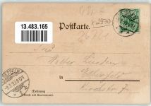 26721 W2970 Emden , Ostfriesland 1899 Lithographie Hotel zum Weissen Haus Rathaus Hafen Dampfer