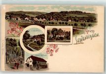 17498 O2201 Levenhagen Lithographie Spiess-Mühle Gasthaus Sauer Buchen-Allee Forsthaus