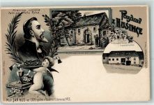 Husinec Hussinetz Lithographie Geburtshaus Jan Hus Engel