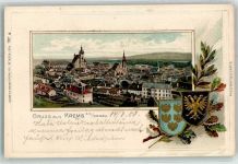 3500 Krems an der Donau 1908 Prägedruck Wappen
