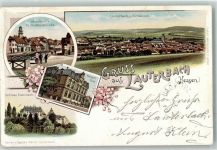 36341 W6420 Lauterbach Hessen 1898 Lithographie Wichhausbrücke Kaiserl. Post Schloß Eisenbach