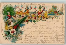 06000 Nice Nizza 1898 Lithographie Karneval