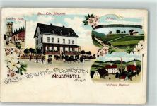08340 O9430 Schwarzenberg /Erzgeb. - Neustädtel Gasthaus zum Waldschlößchen Gleesbergturm Fabrik Maahsen Inflationsporto 40 Reichsmark