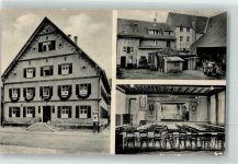 88410 W7954 Bad Wurzach - Gasthaus zur Krone Speisesaal Litfaßsäule