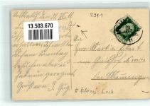87700 W8940 Volkratshofen 1911 - Kirche Pfarrhof Gasthaus zum Kreuz # kleines Loch