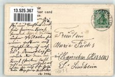 97980 W6990 Bad Mergentheim 1910 Gebrauchsspuren Prägedruck Wappen Schloß Passepartout