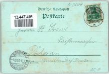 18273 O2600 Güstrow 1902 Lithographie Post Land- u. Amtsgerichtsgebäude Kriegerdenkmal Domkirche