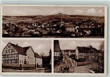 36341 W6420 Maar Foto AK Gasthaus-Poststelle Zinn Dorfstraße Pferdefuhrwerk