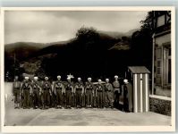 76596 W7564 Forbach , Baden Foto AK Poste de garde Wachsoldaten Wachhäuschen