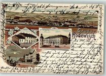 08228 O9706 Rodewisch 1908 - Hotel Rudolph Schule Siegesdenkmal Bahnhof