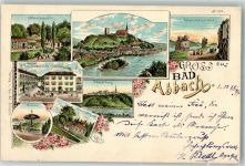 93077 W8403 Bad Abbach 1897 Lithographie Kapfelberg Gasthaus Deissböck Schwefelquelle Löwenmonument