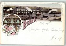 36179 W6440 Bebra 1896 Lithographie Bahnhof Bahnhofswirtschaft