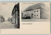 36419 O6221 Wiesenfeld b Vacha - Dorfstraße Gasthaus Emilie Heinlein Fahrrad