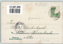 99625 O5234 Kölleda 1903 Lithographie Vorläufer Schloß von Bechtingen Schule Brückenstraße Marktplatz