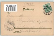 79400 W7842 Kandern 1903 Gebrauchsspuren Lithographie Bahnhofanlage Gasthaus zur Krone Postgebäude