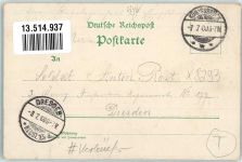 01936 O8293 Königsbrück 1900 Lithographie Vorläufer Artillerie-Kaserne Baracken-Lager
