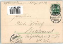 17109 O2030 Demmin 1903 Lithographie Blütenblatt Kriegerdenkmal Knabenschule Marktplatz Hafen