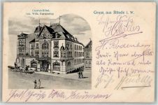 32257 W4980 Bünde 1899 Künstlerkarte Central-Hotel