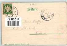 87527 W8972 Sonthofen , Oberallgäu 1901 Gebrauchsspuren Prägedruck Blatt Stadtkirche St. Michael