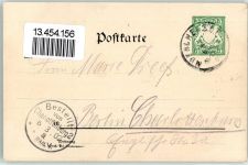 W8000 München Hotel Deutscher Kaiser F. Hofmann Straßenbahn Lithographie Privatganzsache 1902 Gebrauchsspuren