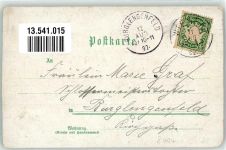 93086 W8404 Wörth a d Donau 1902 Gebrauchsspuren Lithographie Schloß Wörth Pfarrkirche St. Petrus