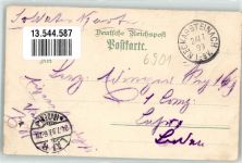 69239 W6918 Neckarsteinach 1899 Lithographie Gasthaus zum Schiff Mittelburg