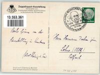 W7750 Konstanz Zeppelinpost-Ausstellung 100. Geburtstag + SST Zeppelin, F. Graf von 1938 Ganzsache