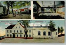 09669 O9262 Frankenberg , Sachs 1914 Foto AK Gasthaus Kaisersaal Garten Bühnensaal