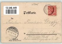 73312 W7340 Deggingen 1897 Gebrauchsspuren Lithographie Wallfahrtskirche Ave-Maria sign. HvB