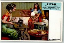 O7400 Altenburg , Thür Werbung Titan Maschine Beruf Tracht Orientalin Gustav Winselmann Nähmaschine Künstlerkarte
