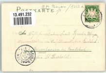 84503 W8262 Altötting 1904 Prägedruck Andachtsstelle Gläubige Kapellplatz Gnadenkapelle Passepartout