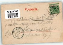 78048 W7730 Villingen -Schwenningen 1899 Gebrauchsspuren 900 Jahrfeier zur Verleihung d. Markt Münz u. Zollrechts anno 999 Romeius-Turm Riettor Altes Rathaus Festgruppe IV Lithographie