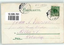 19258 O2830 Boizenburg 1898 Lithographie Elbberge Frachtkahn Kirche Rathaus