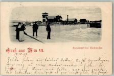 1190 Wien 19. Bezirk, Döbling 1897 - Sperrschiff bei Hochwasser