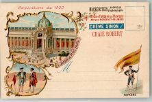 Madrid 1900 Lithographie Ausstellung Paris 1900 Tracht Porche du Petit Palais Werbung Mackenstein