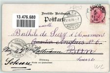 36179 W6440 Bebra 1898 Lithographie Breitenbach Bahnhof Eisenbahn Hotel Schlüter