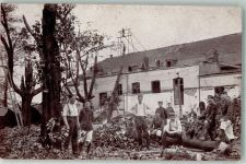 O9000 Chemnitz , Sachs Sturm-Katastrophe 27. 05. 1916 Tiergarten Scheibe Aufräumungsarbeiten durch Militär Naturereignis 1916 Foto AK