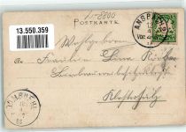 91522 W8800 Ansbach , Mittelfr 1898 - Hotel Zirkel Ludwigskirche Oberer Markt