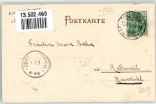 78048 W7730 Villingen -Schwenningen 1901 Prägedruck Waldhotel Jagdhund Fasan Hase Auerhahn Jagdhorn Wappen