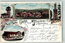 69483 W6948 Wald-Michelbach 1897 Lithographie Schimmelberg Ireneturm Gasthaus Tromm
