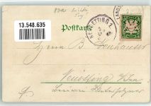 86899 W8910 Landsberg a. Lech 1905 Gebrauchsspuren Lithographie Mutterturm Stadtpfarrkirche St. Katharina-Vorstadt