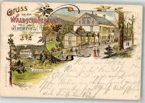 98693 O6300 Ilmenau , Thür 1903 Lithographie Gasthaus Waldschlößchen